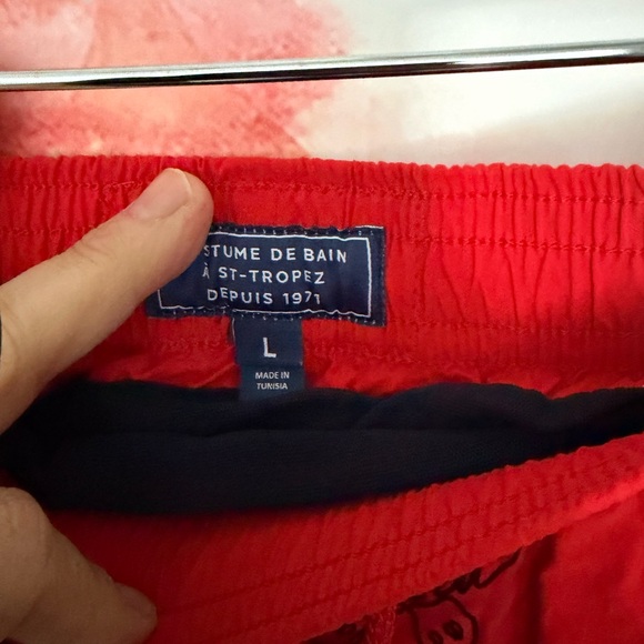 Vilebrequin’s ‘Moorea’ Red Swim Shorts with Turtle Print - Picture 2 of 4